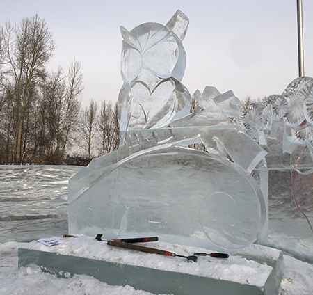 В Татышев-парке начали строить ледовый городок